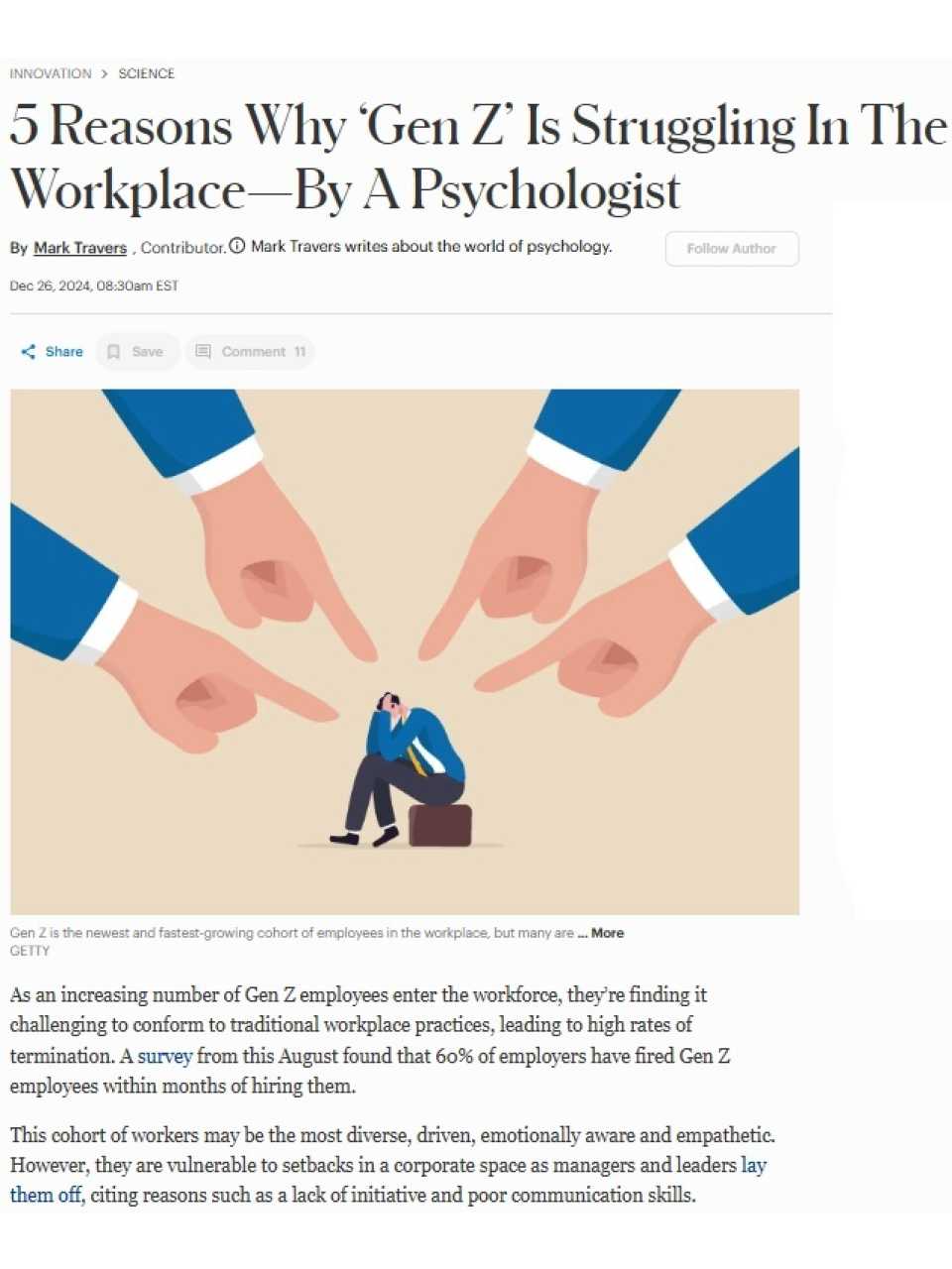 5 Reasons Why ‘Gen Z’ Is Struggling In The Workplace—By A Psychologist